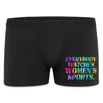 Tie-Dye Typo: Frauen Sport Power - Männer Boxer Shorts - Schwarz - Vorne