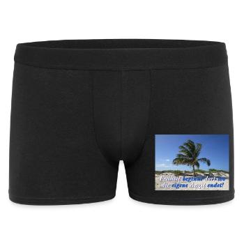 Freiheit - Männer Boxer Shorts - Schwarz - Vorne