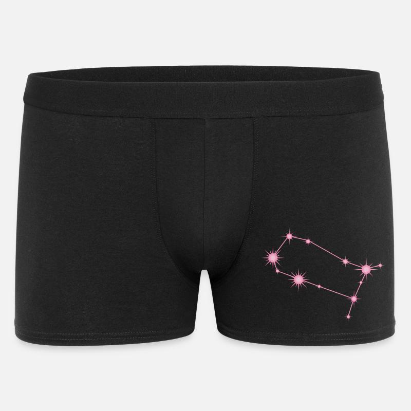 Zwilling, Sternbild, Sternzeichen, Pastellrosa - Männer Boxer Shorts - Schwarz