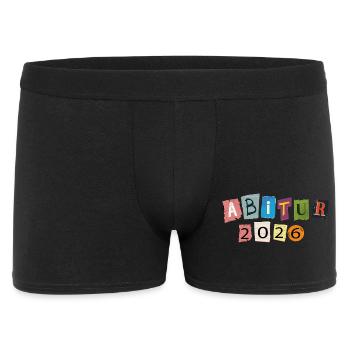 Abitur 2026 - Männer Boxer Shorts - Schwarz - Vorne