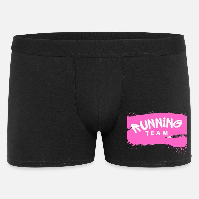 Running Team - Männer Boxer Shorts - Schwarz