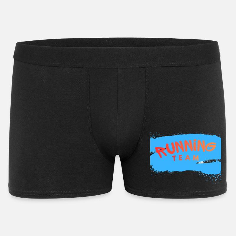 Running Team - Männer Boxer Shorts - Schwarz