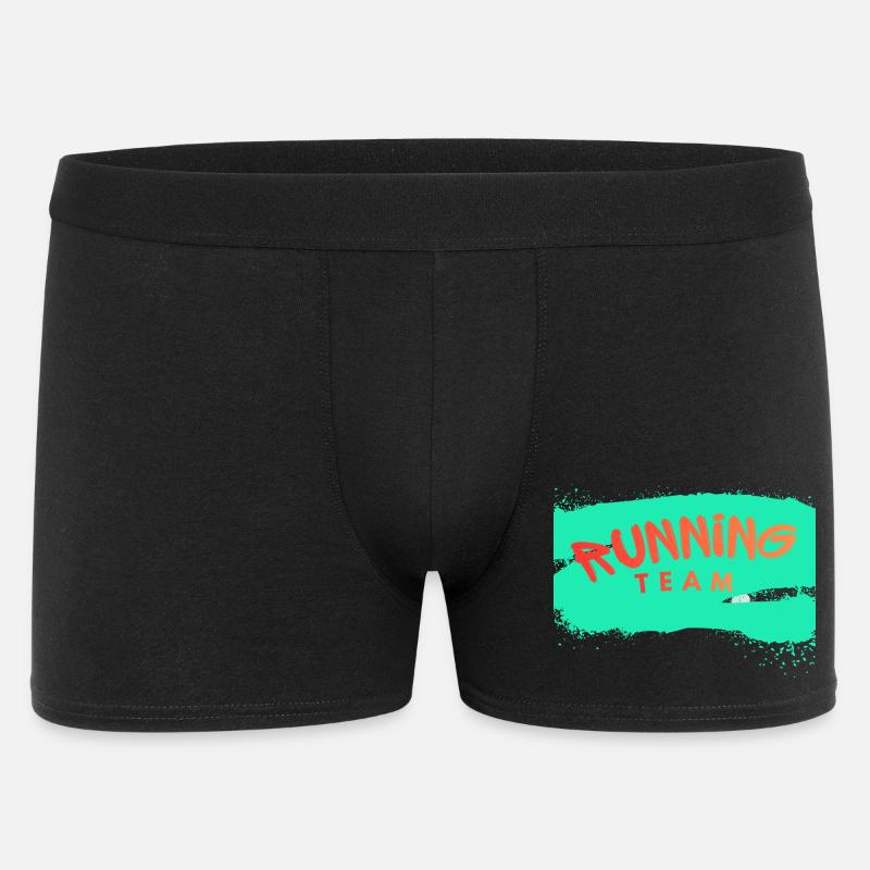Running Team - Männer Boxer Shorts - Schwarz