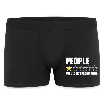 On ne recommanderait pas les anti-humains introvertis - Boxer Homme - noir - Devant