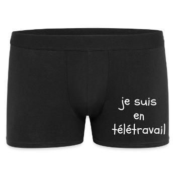 Je suis en télétravail - Boxer Homme - noir - Devant