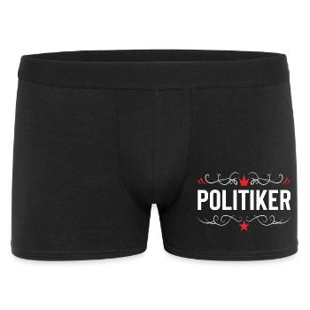 Politiker Beruf - Männer Boxer Shorts - Schwarz - Vorne