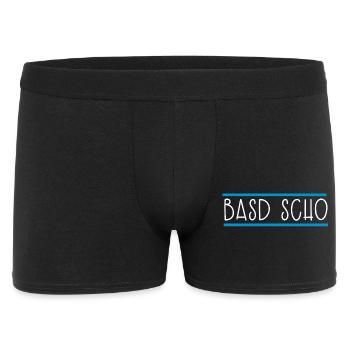 Basd scho Bayern Bayrisch - Männer Boxer Shorts - Schwarz - Vorne