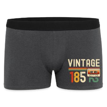 Vintage 85 Kassette Retro - Männer Boxer Shorts - Anthrazit - Vorne