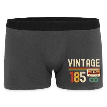 Vintage 85 Kassette Retro - Männer Boxer Shorts - Anthrazit - Vorne