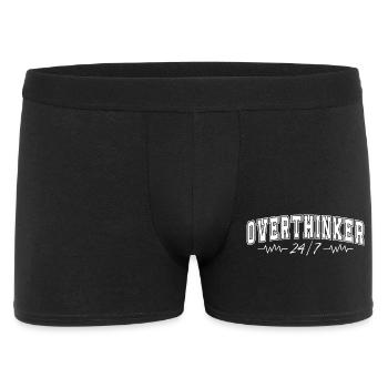 Überdenker 24/7 Herzschlag Overthinker Geschenk - Männer Boxer Shorts - Schwarz - Vorne