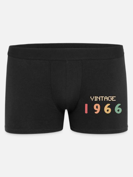 Aquarelle Vintage 60 Ans Soixantaine Fête 1966 - Boxer Homme - noir