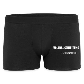 Vollrauschleitung. Abteilung Absturz. Pegelfest. - Männer Boxer Shorts - Schwarz - Vorne