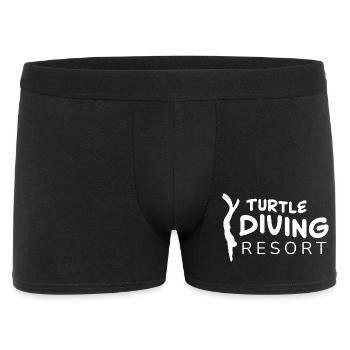 Schildkröten Tauchen Resort Logo - Männer Boxer Shorts - Schwarz - Vorne