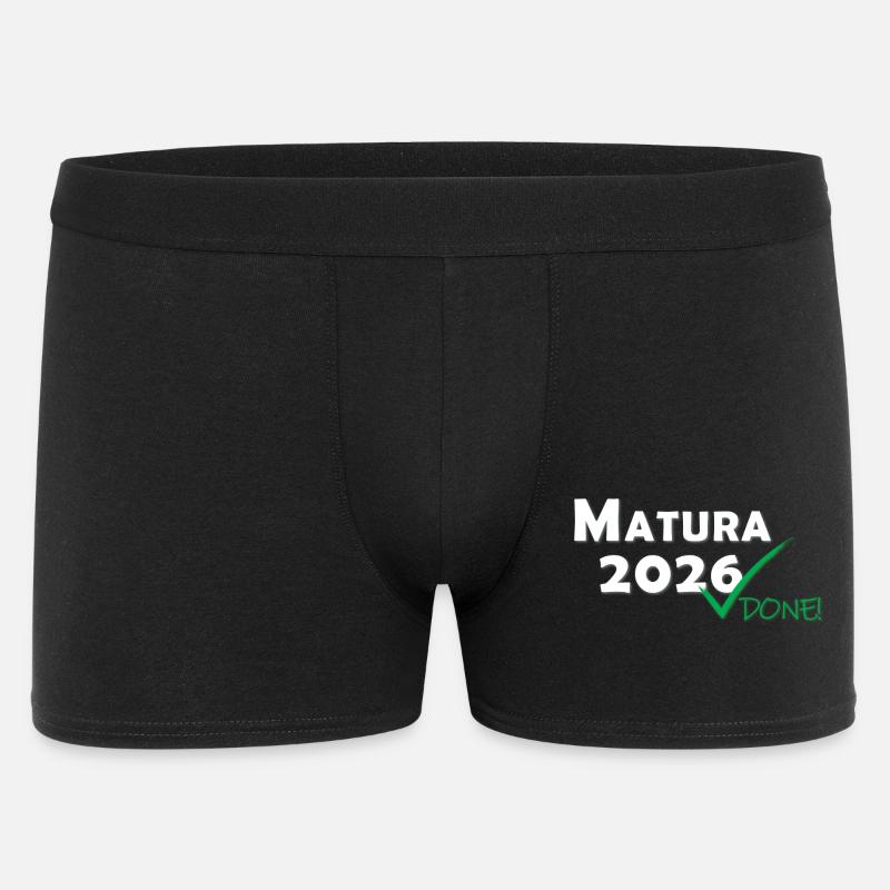 Matura 2026 Done - Männer Boxer Shorts - Schwarz