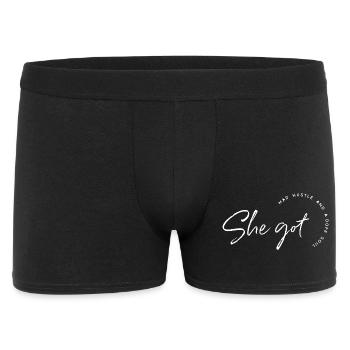 She Got Hustle - Men's Boxer Shorts - black - Front