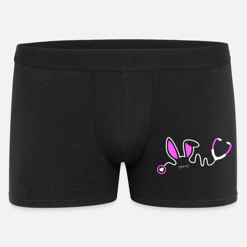 Fantaisie de lapin stéthoscope - Boxer Homme - noir