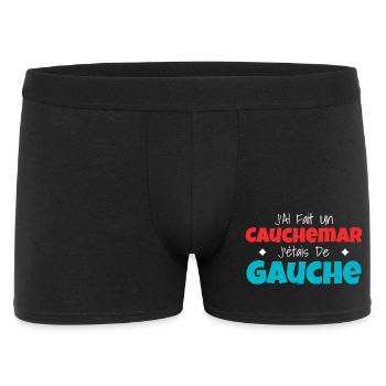 Humour Politique : Cauchemar Gauche Rétro - Boxer Homme - noir - Devant
