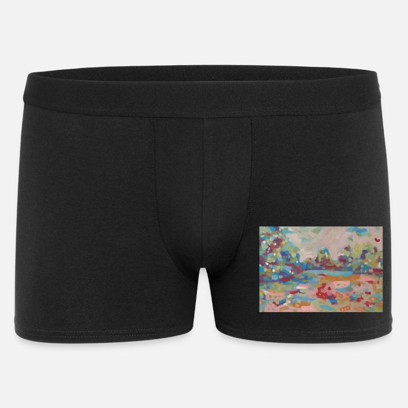 Abstrakte Landschaft aus farbenfrohen Flecken - Männer Boxer Shorts - Schwarz