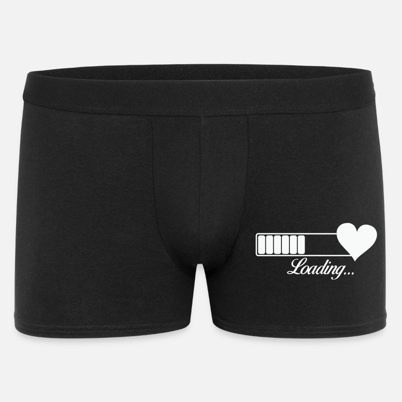Herz-Loading Fortschritt - Männer Boxer Shorts - Schwarz