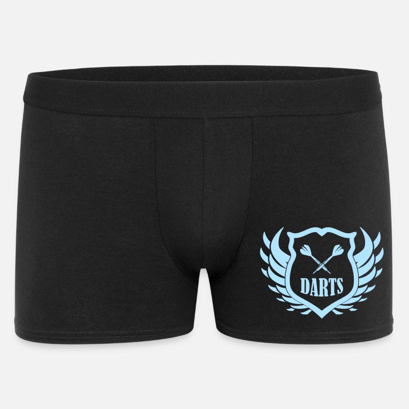 Darts Schild Emblem Flügeln - Männer Boxer Shorts - Schwarz