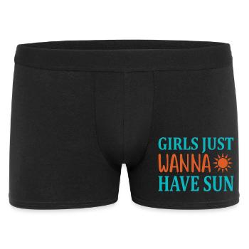 Girls want to have sun - Men's Boxer Shorts - black - Front