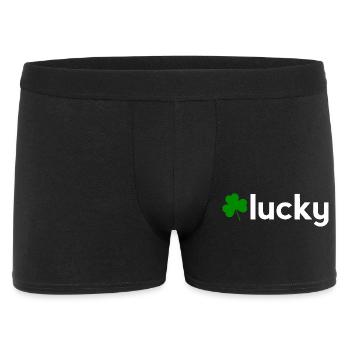 Lucky Shamrock Minimalist Irish Design - Men's Boxer Shorts - black - Front