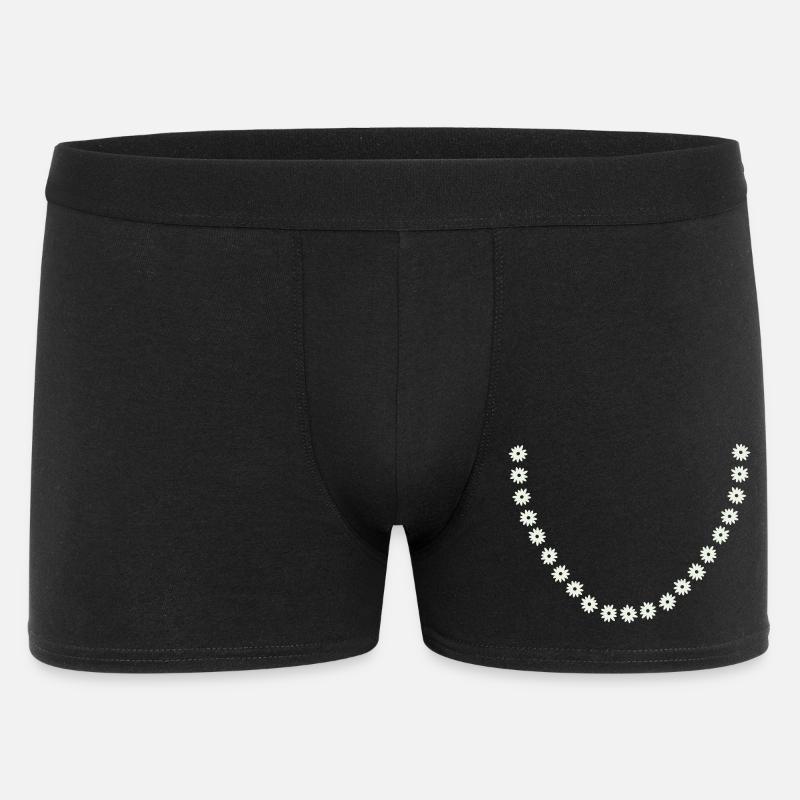 Gänseblümchen Blumenkranz - Männer Boxer Shorts - Schwarz