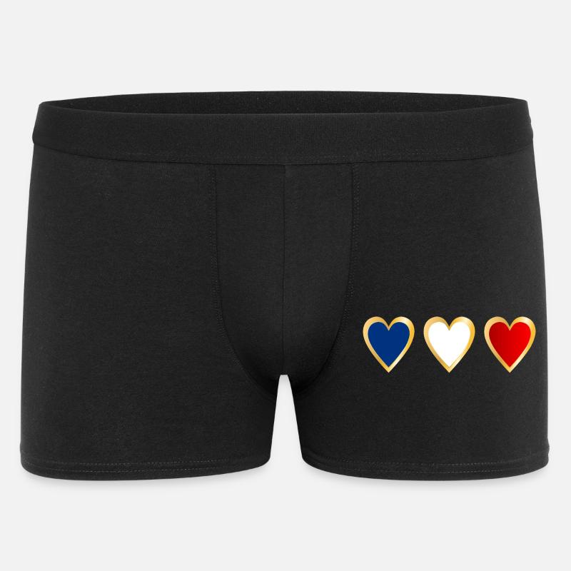 Frankreich-Flagge - Männer Boxer Shorts - Schwarz
