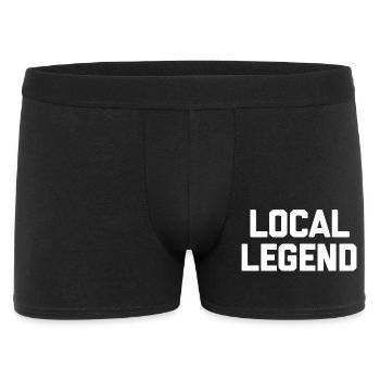 Légende locale : Typographie en gras - Boxer Homme - noir - Devant