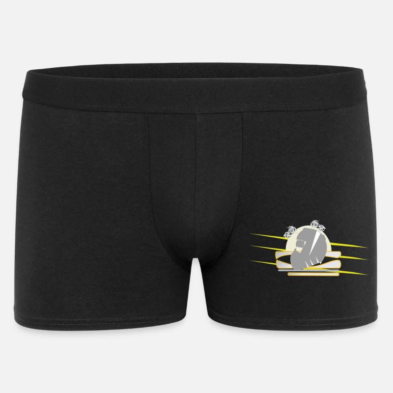 Motorcycle Chopper Helmet - Men's Boxer Shorts - black