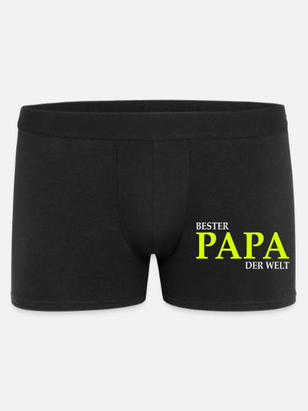 Bester Papa der Welt Spruch - Männer Boxer Shorts - Schwarz