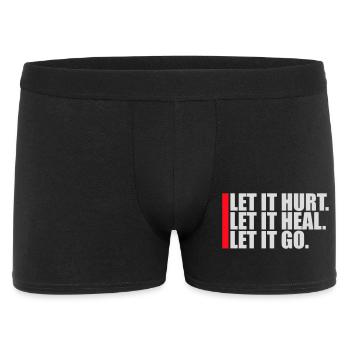Let It Hurt Let It Heal Let It Go Inspirierend - Männer Boxer Shorts - Schwarz - Vorne