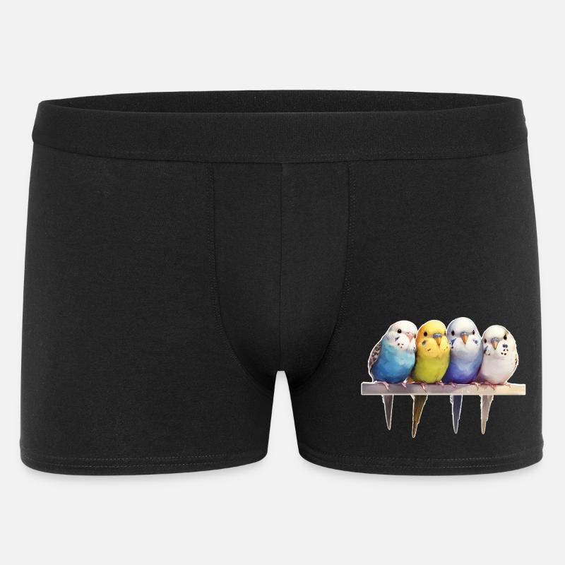 Groupe de perruches ondulées - Boxer Homme - noir