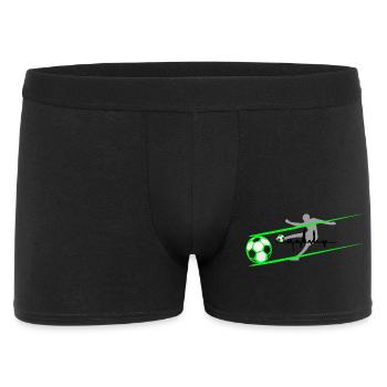 Fußball Fußballspieler Herzwellen  - Männer Boxer Shorts - Schwarz - Vorne
