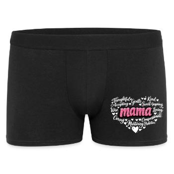 Design cadeau de la fête des mères en cœur pailleté rose maman - Boxer Homme - noir - Devant