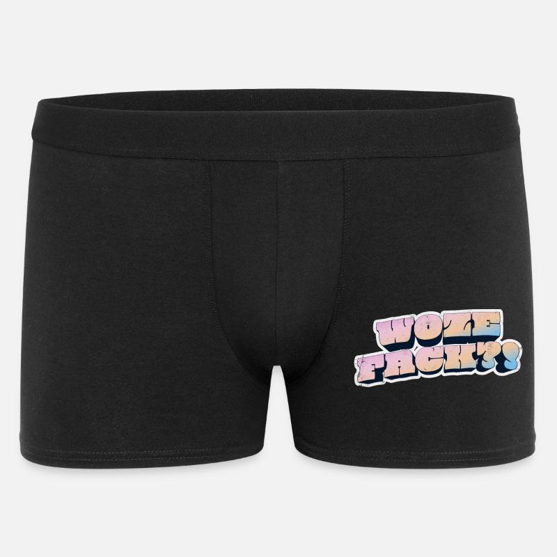 Wow Face Pastell Graffiti Stil - Männer Boxer Shorts - Schwarz