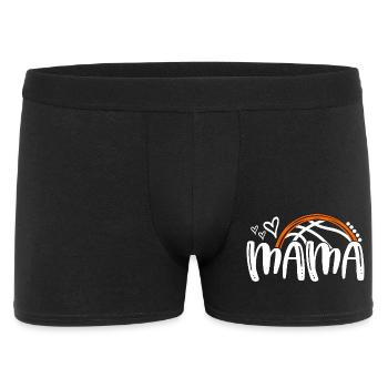 Mama Hoop Herz - Männer Boxer Shorts - Schwarz - Vorne