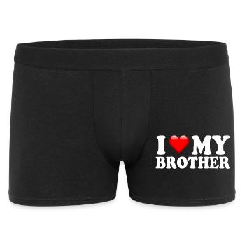 J’aime mon frère et mon meilleur cadeau de famille - Boxer Homme - noir - Devant