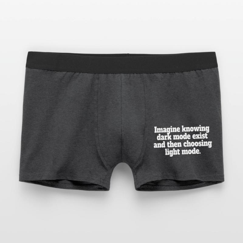 Dark Mode Exists Programmierer IT Nerd Coder Büro Männer Boxer Shorts
