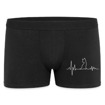 Heartbeat Cat Line Art - Men's Boxer Shorts - black - Front