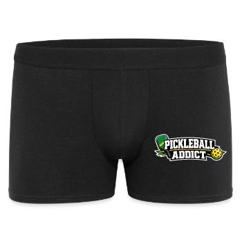 Pickleball Addict Logo - Männer Boxer Shorts - Schwarz - Vorne