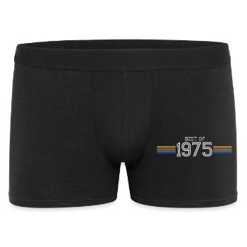 Best Of 1975 Funny Gift T-Shirt - Männer Boxer Shorts - Schwarz - Vorne