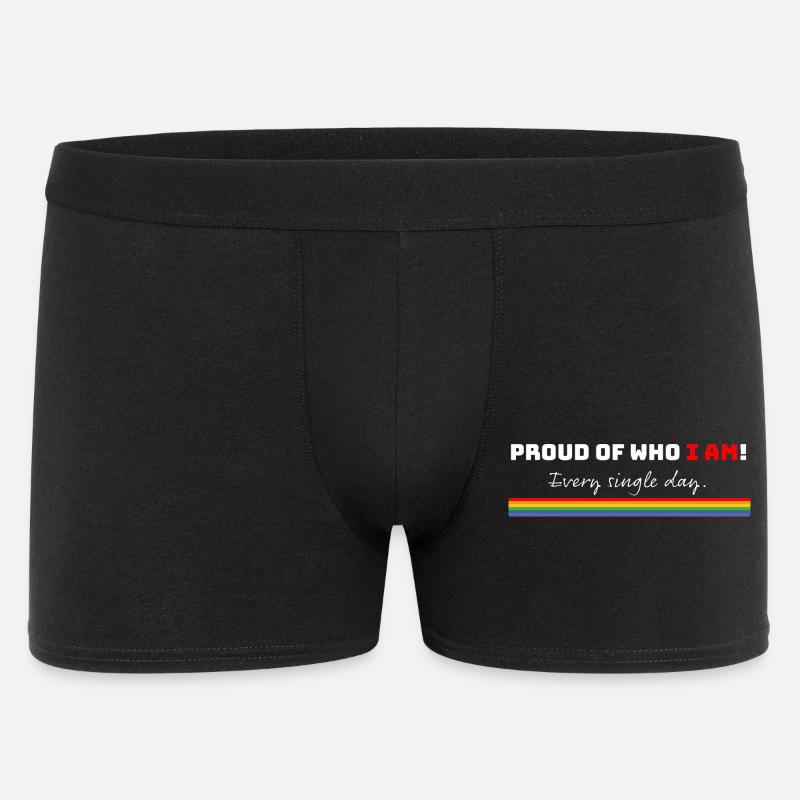 Fiers de moi – Rainbow LGBT - Boxer Homme - noir
