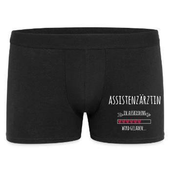 Assistenzärztin Ausbildung Medizinstudium Ärztin  - Männer Boxer Shorts - Schwarz - Vorne