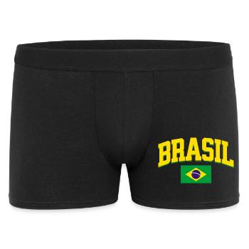 Brazil Football Lover Retro Sports Design - Men's Boxer Shorts - black - Front