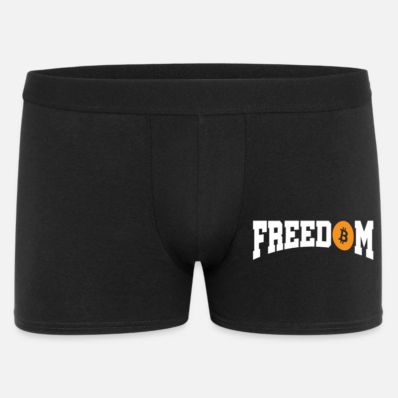 Freedom Bitcoin - Männer Boxer Shorts - Schwarz