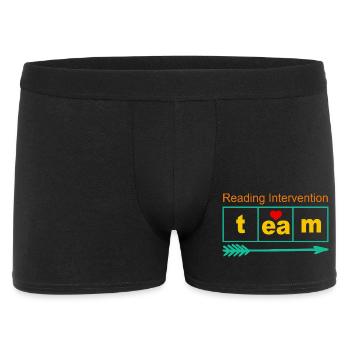 Reading Intervention Team Emblem - Männer Boxer Shorts - Schwarz - Vorne