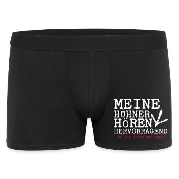 Hühnerflüsterer Huhn Hühnerhalter Hühner - Männer Boxer Shorts - Schwarz - Vorne