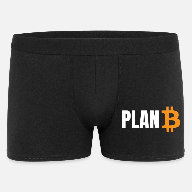 Plan Bitcoin - Männer Boxer Shorts - Schwarz