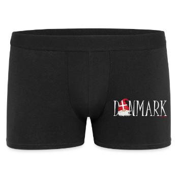 Nain d’hiver danois avec chapeau drapeau - Boxer Homme - noir - Devant